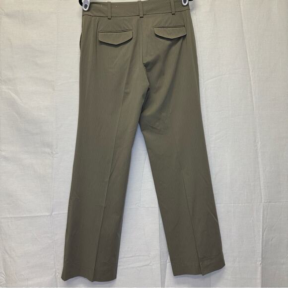 Ann Taylor Taupe Pin Stripe Wide Leg Slacks Size 6 - Picture 4 of 7